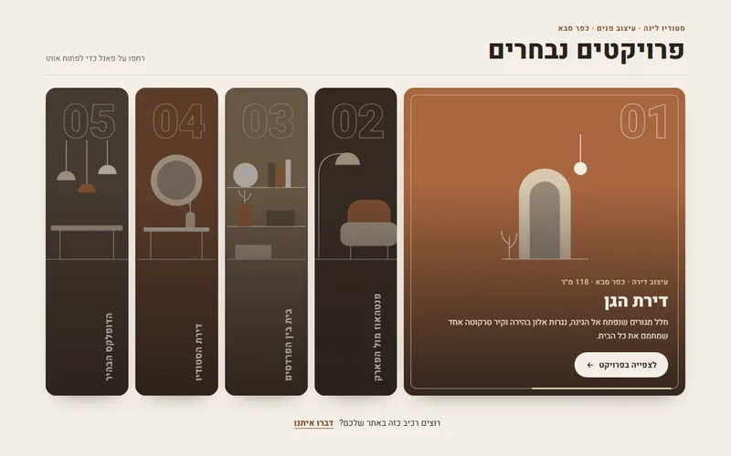 פאנלי עבודות שנפתחים בריחוף, דמו חי